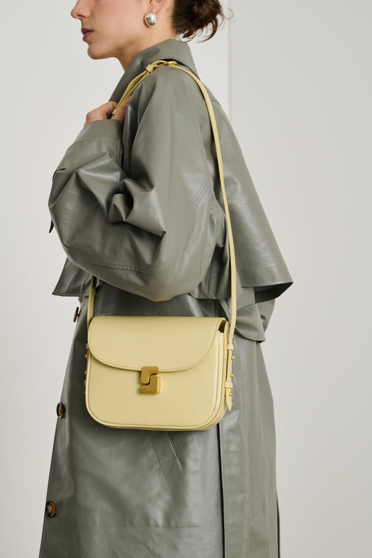 Sac Bellissima Mini - Jaune Pâle - Cuir - Femme