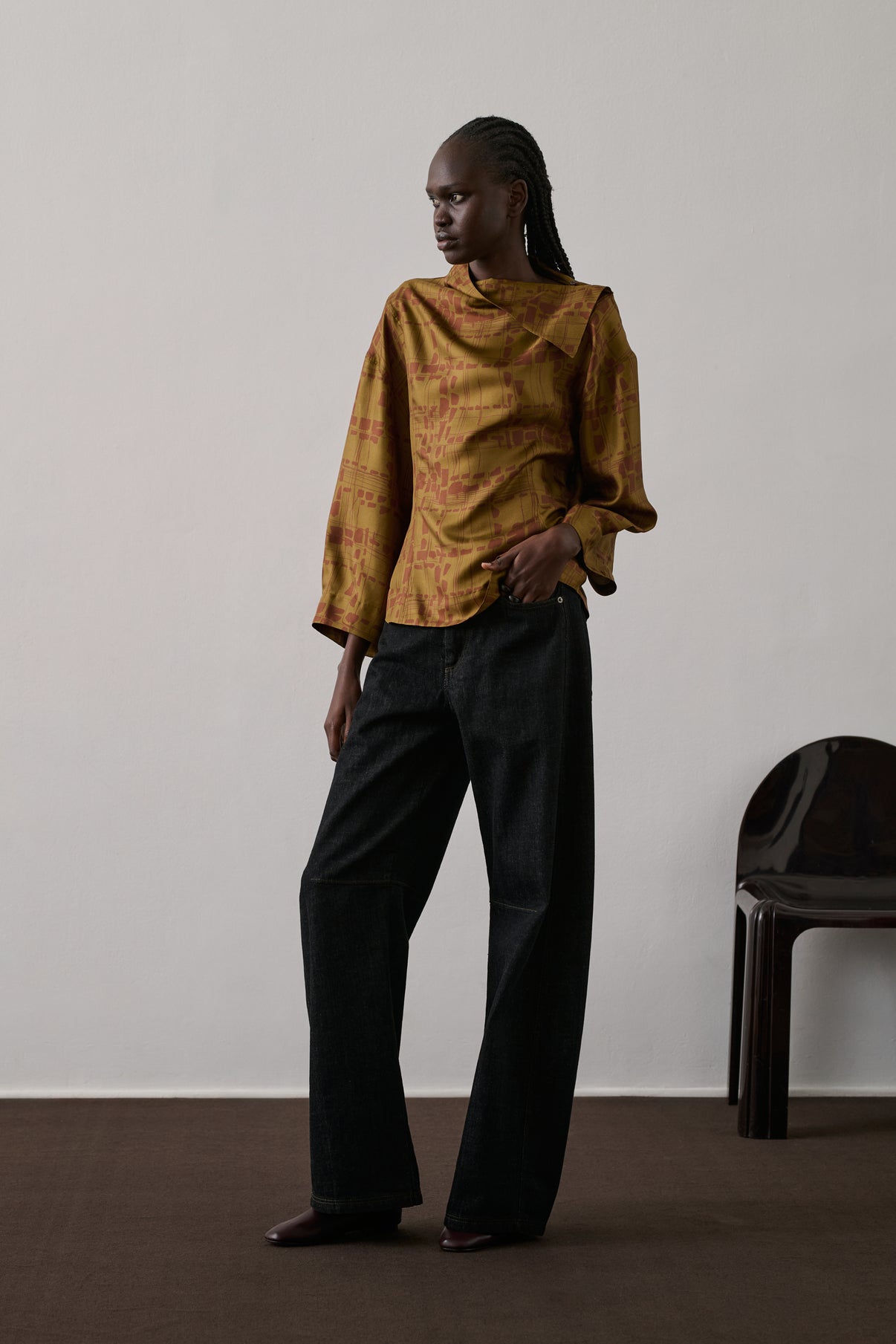 Blouse Figari - Bronze/Rouille - Soie - Femme vue 3
