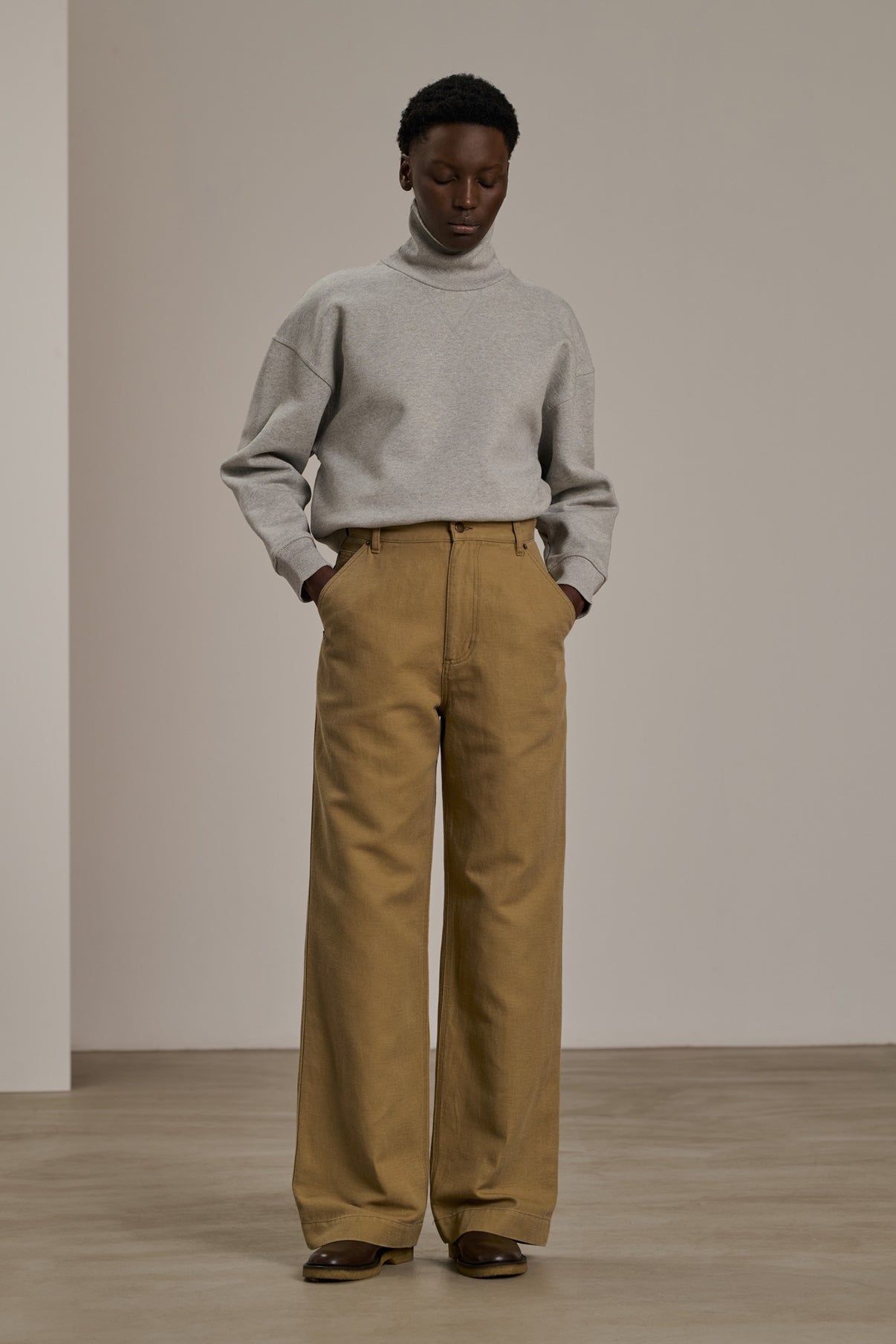 Pantalon Carl - Beige - Coton - Femme vue 1